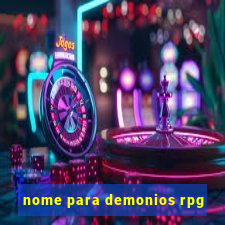 nome para demonios rpg